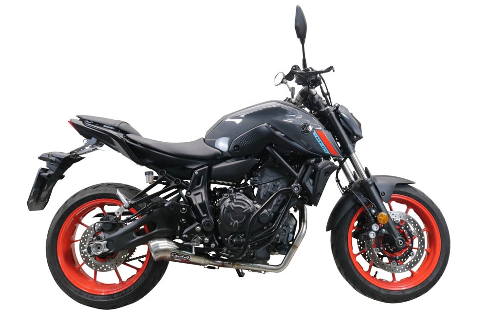 Exhaust compatible with Yamaha FZ-7 MT07 2021-2024, Powercone Evo, Full system exhaust, including removable db killer 
