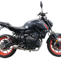 Exhaust compatible with Yamaha FZ-7 MT07 2021-2024, Powercone Evo, Full system exhaust, including removable db killer 