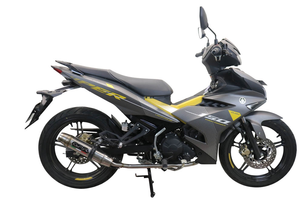 Exhaust compatible with Yamaha Sniper 150 2021-2022, Deeptone Inox, Full system exhaust, including removable db killer 