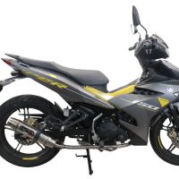 Exhaust compatible with Yamaha Sniper 150 2021-2022, Deeptone Inox, Full system exhaust, including removable db killer 
