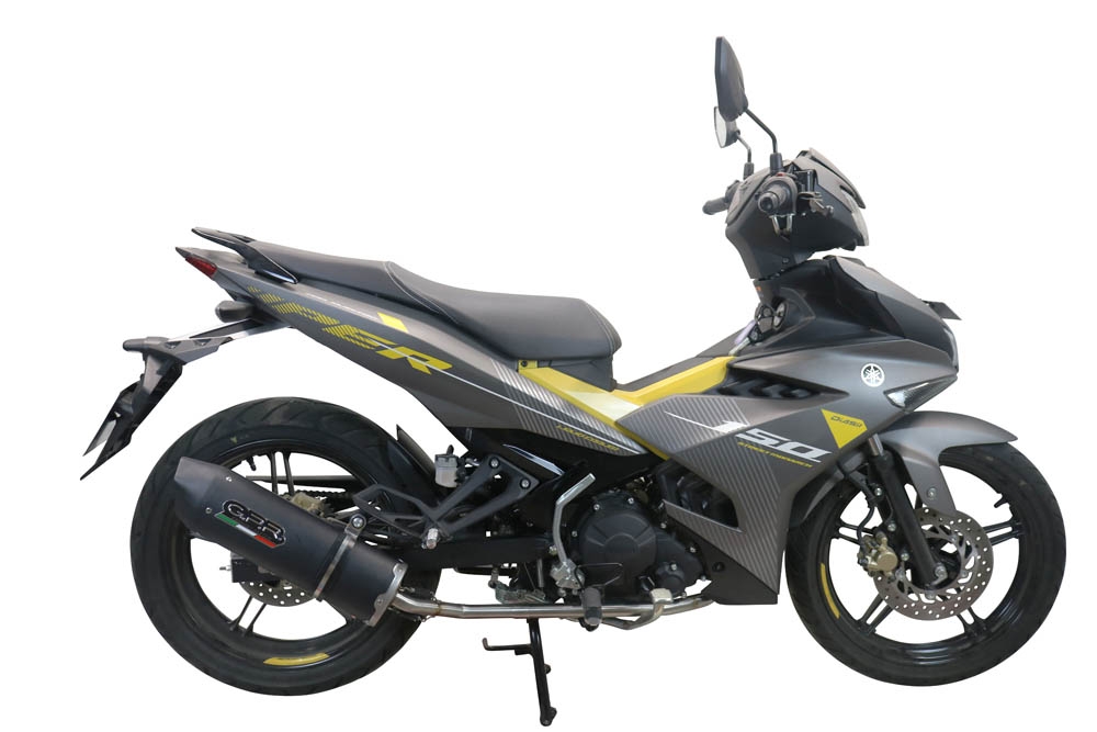 Exhaust compatible with Yamaha Sniper 150 2021-2022, Furore Nero, Full system exhaust, including removable db killer 