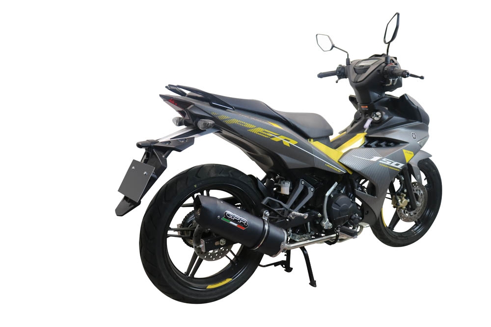 Exhaust compatible with Yamaha Sniper 150 2021-2022, Furore Nero, Full system exhaust, including removable db killer 