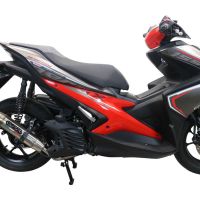 Exhaust compatible with Yamaha Aerox 155 2021-2022, Deeptone Inox, Full system exhaust, including removable db killer 