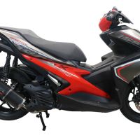 Exhaust compatible with Yamaha Aerox 155 VVA 2021-2023, Furore Nero, Full system exhaust, including removable db killer 