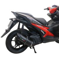 Exhaust compatible with Yamaha Aerox 155 VVA 2021-2023, Furore Nero, Full system exhaust, including removable db killer 