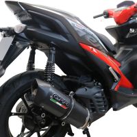 Exhaust compatible with Yamaha Aerox 155 VVA 2021-2023, Furore Nero, Full system exhaust, including removable db killer 