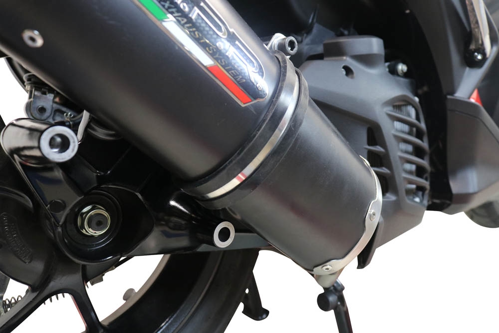 Exhaust compatible with Yamaha Aerox 155 VVA 2021-2023, Furore Nero, Full system exhaust, including removable db killer 
