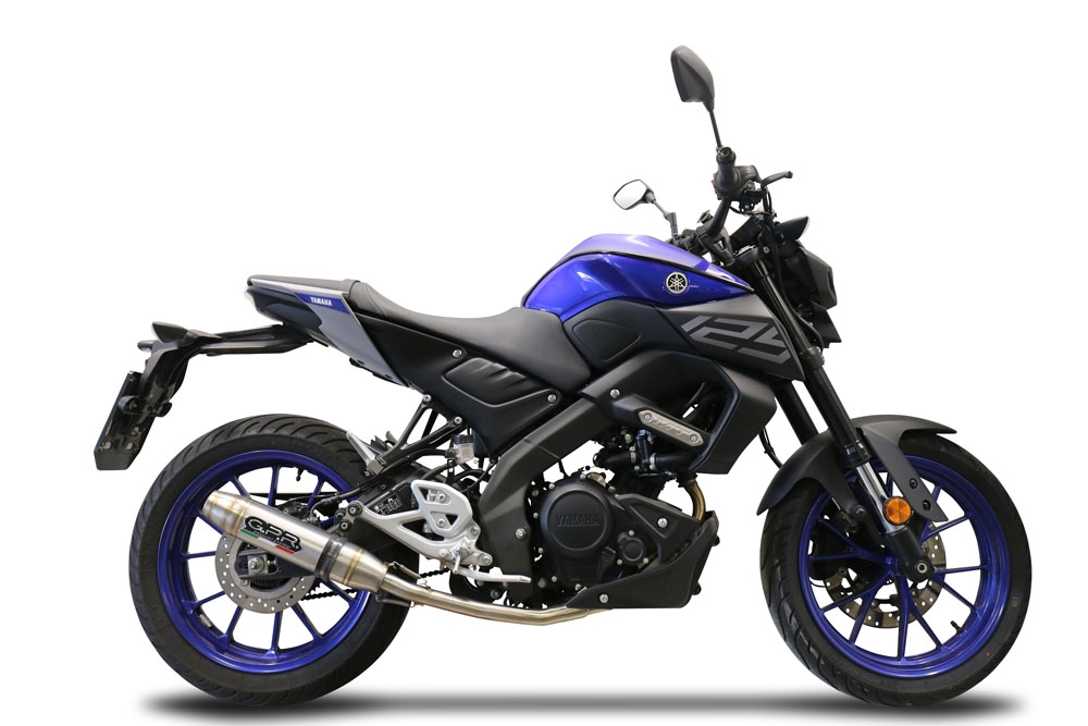 Exhaust compatible with Yamaha Mt 125 2020-2020, Deeptone Inox, Full system exhaust, including removable db killer 