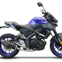 GPR exhaust compatible with Yamaha Mt 125 2020-2020, Furore Evo4 Nero, Homologated legal full system exhaust, including removable db killer and catalyst 