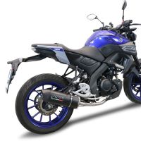 GPR exhaust compatible with Yamaha Mt 125 2020-2020, Furore Evo4 Nero, Homologated legal full system exhaust, including removable db killer and catalyst 