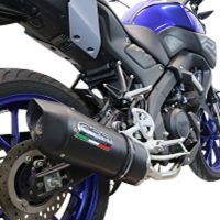 GPR exhaust compatible with Yamaha Mt 125 2020-2020, Furore Evo4 Nero, Homologated legal full system exhaust, including removable db killer and catalyst 