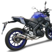 Exhaust compatible with Yamaha Mt 125 2020-2020, M3 Inox , Full system exhaust, including removable db killer 