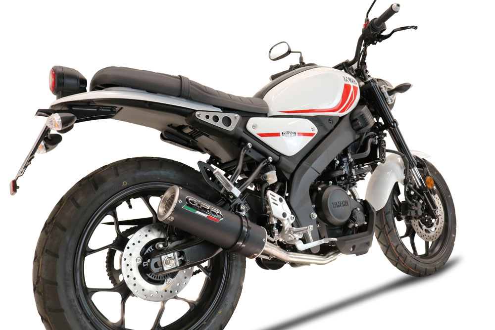 Exhaust compatible with Yamaha XSR125 2021-2025, M3 Black Titanium, Full system exhaust, including removable db killer 