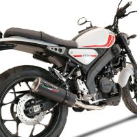 Exhaust compatible with Yamaha XSR125 2021-2025, M3 Black Titanium, Full system exhaust, including removable db killer 