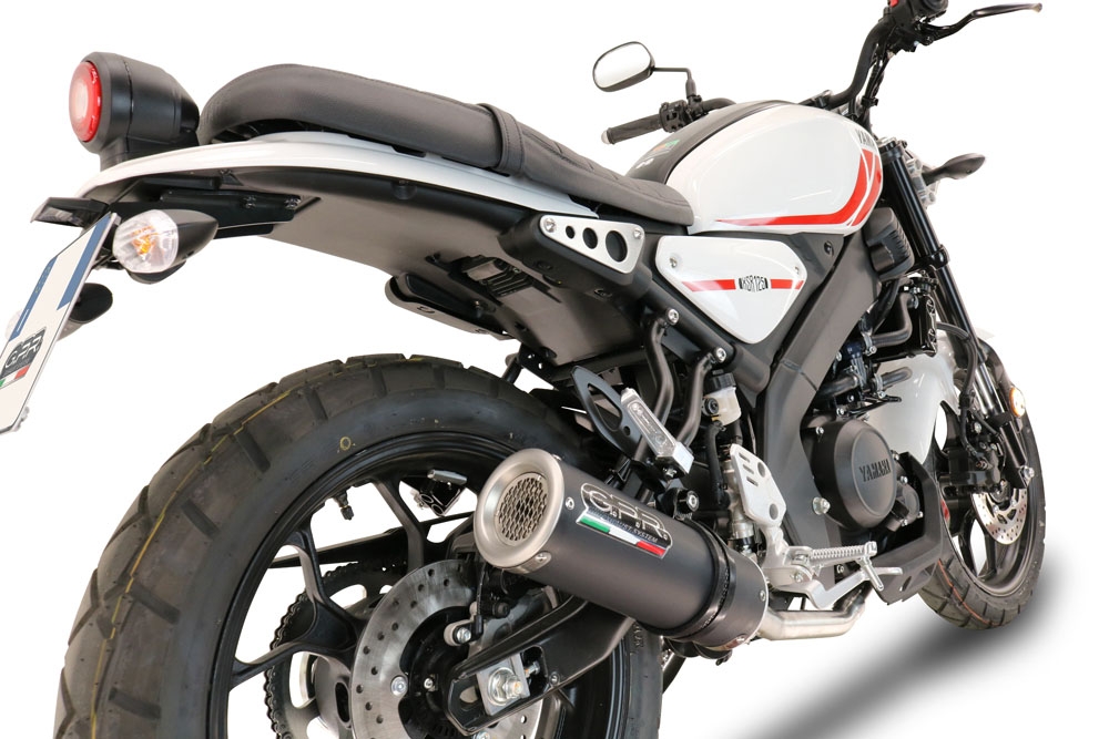 Exhaust compatible with Yamaha XSR125 2021-2025, M3 Black Titanium, Full system exhaust, including removable db killer 