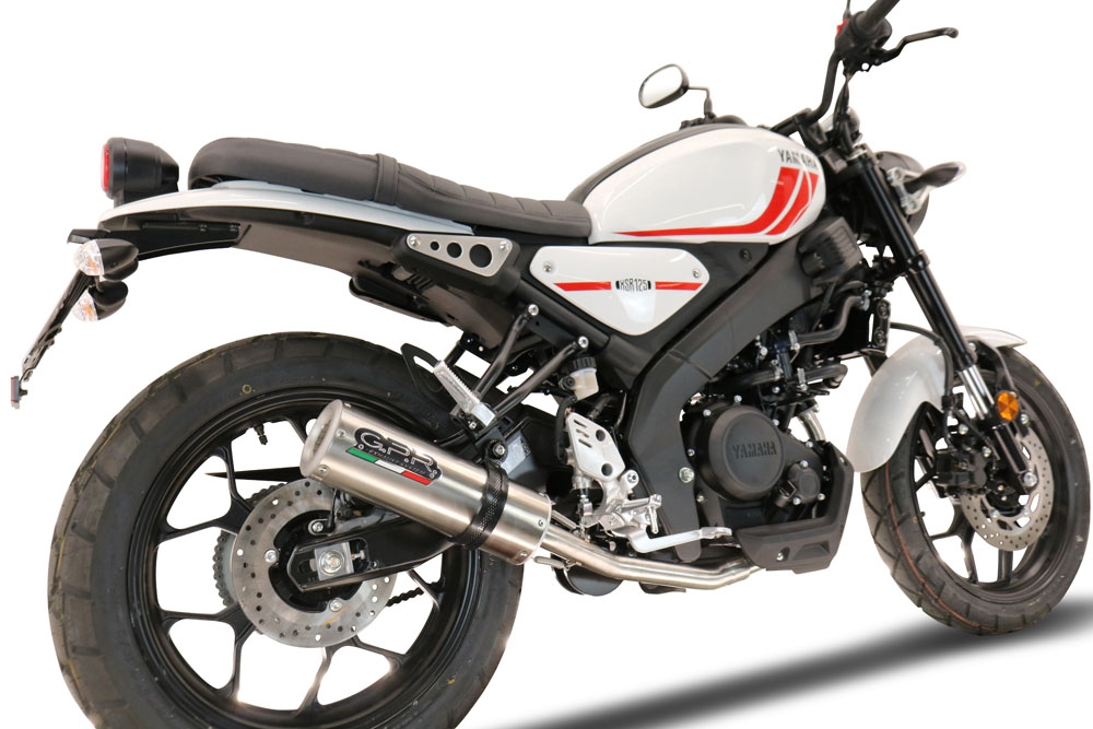 Exhaust compatible with Yamaha XSR125 2021-2025, M3 Inox , Full system exhaust, including removable db killer 