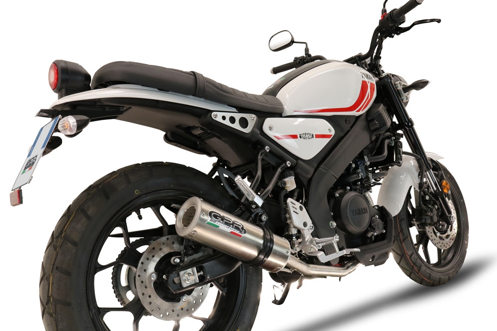 Exhaust compatible with Yamaha XSR125 2021-2025, M3 Inox , Full system exhaust, including removable db killer 