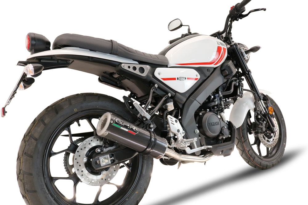 Exhaust compatible with Yamaha XSR125 2021-2025, M3 Poppy , Full system exhaust, including removable db killer 