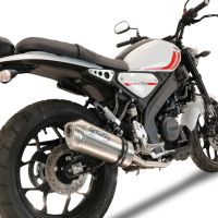 Exhaust compatible with Yamaha XSR125 2021-2025, Satinox , Full system exhaust, including removable db killer 