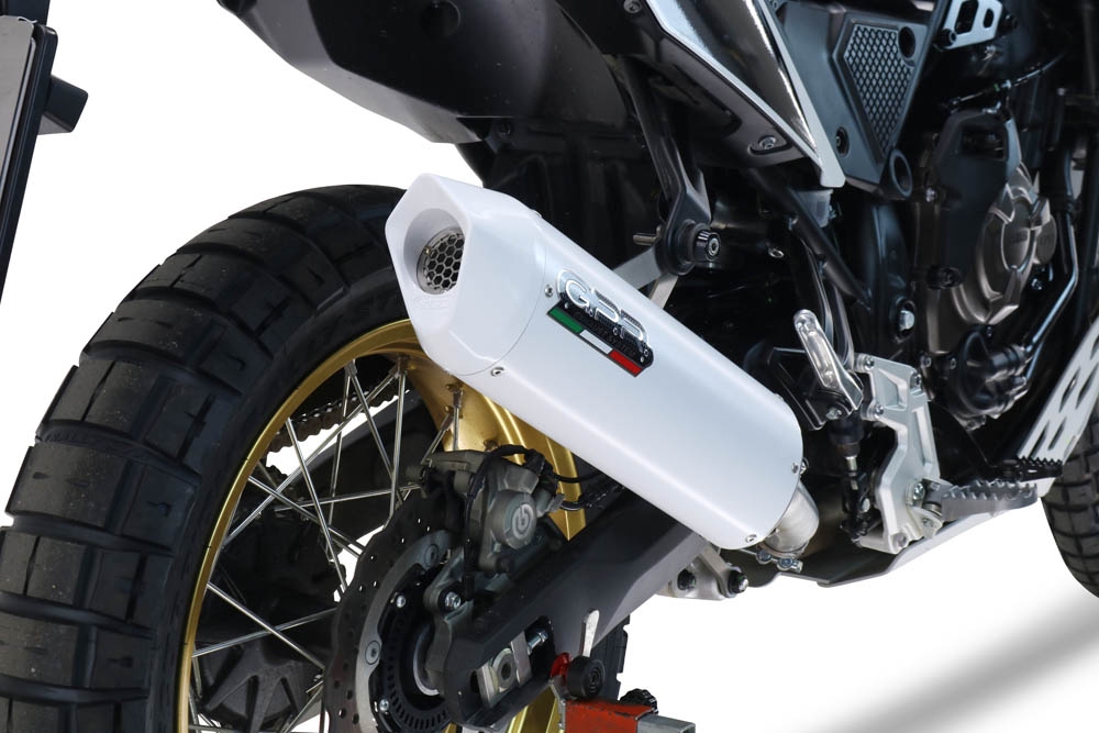 Exhaust compatible with Yamaha Tenere 700 2019-2020, Albus Evo4, Slip-on exhaust including removable db killer and link pipe, EPA-compliant 