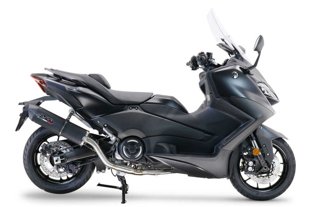 Exhaust compatible with Yamaha T-Max 560 2022-2024, Furore Nero, Full system exhaust, including removable db killer 
