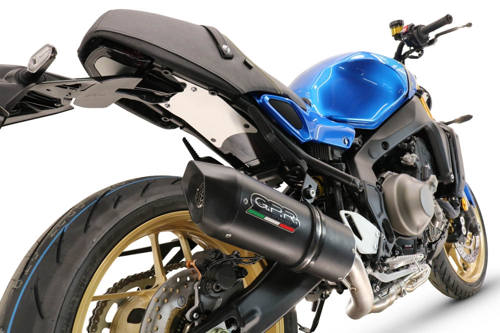 Exhaust compatible with Yamaha XSR900 2022-2024, Furore Evo4 Nero, Full system exhaust, including removable db killer 