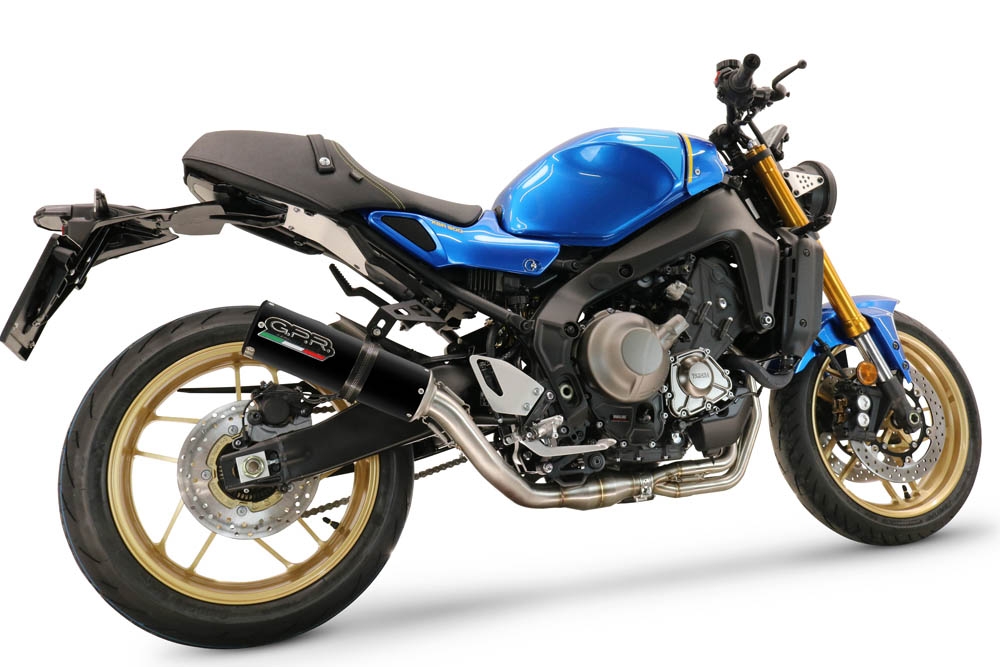 Exhaust compatible with Yamaha XSR900 2022-2024, M3 Black Titanium, Full system exhaust, including removable db killer 