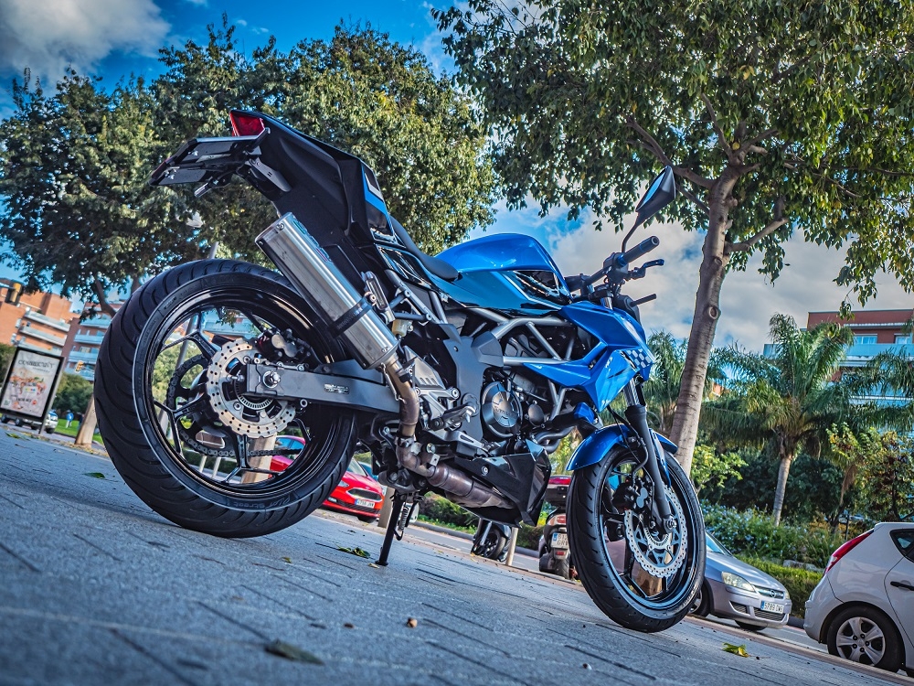 Exhaust compatible with Kawasaki Z-125 2021-2024, M3 Inox , Slip-on exhaust including removable db killer and link pipe, EPA-compliant 