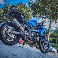 Exhaust compatible with Kawasaki Z-125 2021-2024, M3 Inox , Slip-on exhaust including removable db killer and link pipe, EPA-compliant 