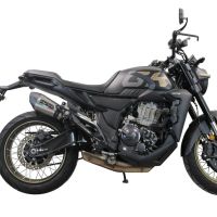 GPR exhaust compatible with  Zontes 350 T1 ADV 2022-2024, New Grand Prix Evo Titanium, Slip-on exhaust including removable db killer and link pipe, EPA-compliant 