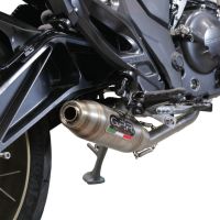 Exhaust compatible with Zontes 350 R1 2022-2024, Deeptone Inox, Full system exhaust, including removable db killer 