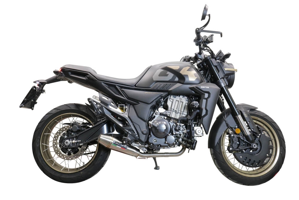 Exhaust compatible with Zontes 350 X1 2022-2024, Ultracone, Full system exhaust, including removable db killer 