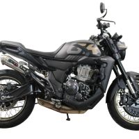 Exhaust compatible with Zontes 350 GK 2022-2024, Powercone Evo, Slip-on exhaust including removable db killer and link pipe, EPA-compliant 