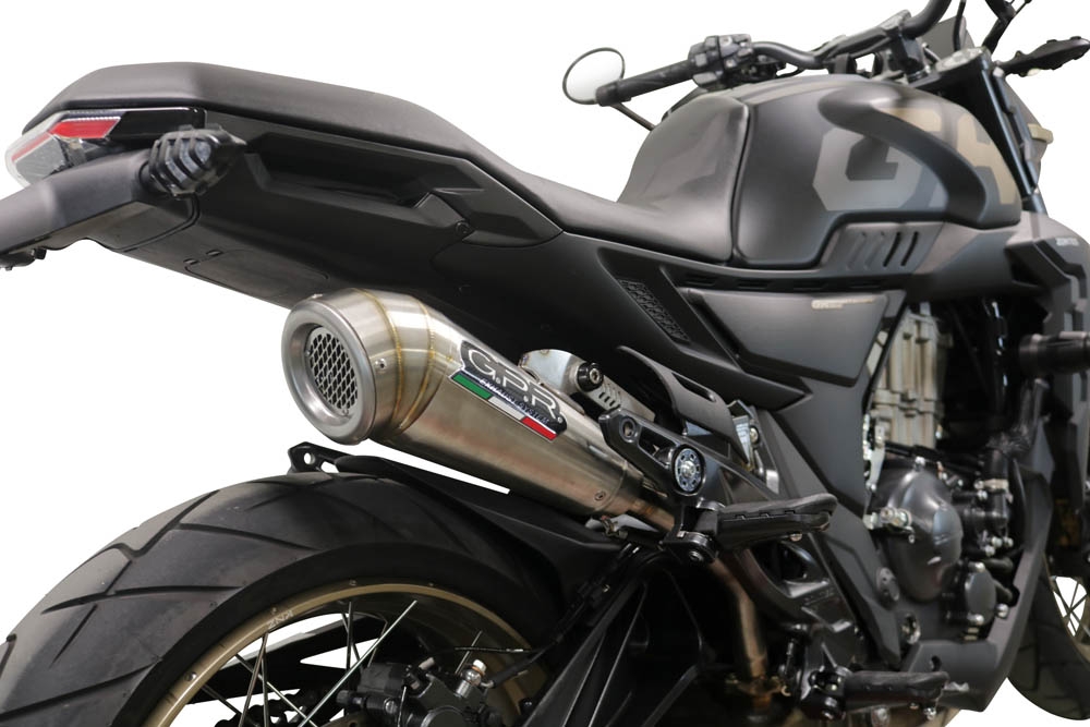 Exhaust compatible with Zontes 350 GK 2022-2024, Powercone Evo, Slip-on exhaust including removable db killer and link pipe, EPA-compliant 