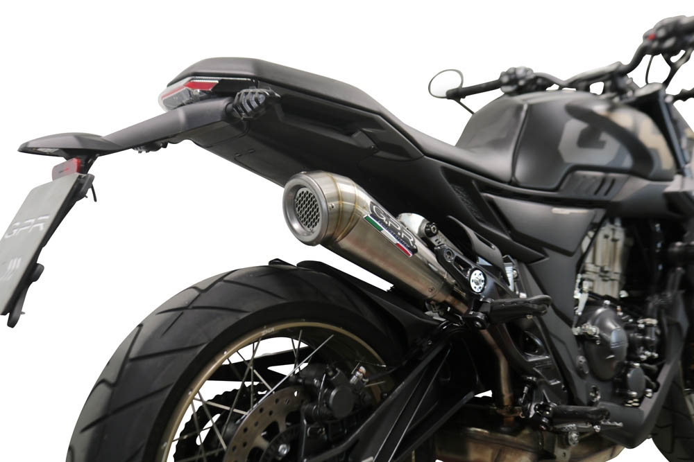 Exhaust compatible with Zontes 350 GK 2022-2024, Powercone Evo, Slip-on exhaust including removable db killer and link pipe, EPA-compliant 