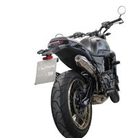 Exhaust compatible with Zontes 350 T1 ADV 2022-2024, Ultracone, Slip-on exhaust including removable db killer and link pipe, EPA-compliant 
