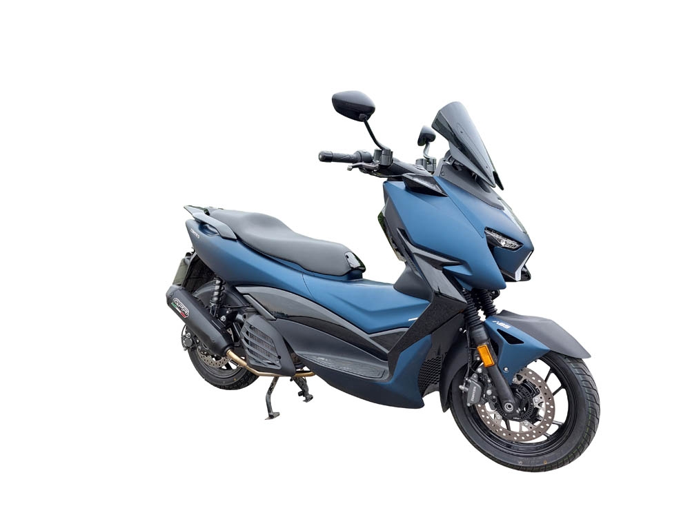 Exhaust compatible with Zontes M 125 2022-2024, Pentaroad Black, Full system exhaust, including removable db killer 