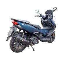 Exhaust compatible with Zontes M 125 2022-2024, Pentaroad Black, Full system exhaust, including removable db killer 
