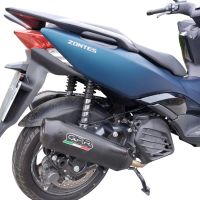 Exhaust compatible with Zontes M 125 2022-2024, Pentaroad Black, Full system exhaust, including removable db killer 