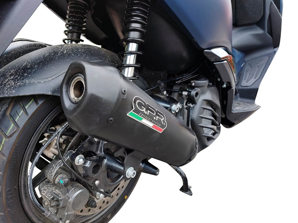 Exhaust compatible with Zontes M 125 2022-2024, Pentaroad Black, Full system exhaust, including removable db killer 