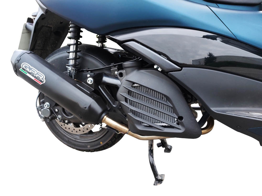 Exhaust compatible with Zontes M 125 2022-2024, Pentaroad Black, Full system exhaust, including removable db killer 