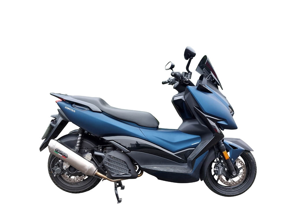 Exhaust compatible with Zontes M 125 2022-2024, Pentaroad Inox, Full system exhaust, including removable db killer 