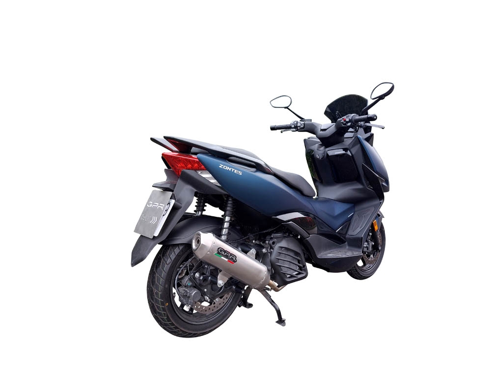 Exhaust compatible with Zontes M 125 2022-2024, Pentaroad Inox, Full system exhaust, including removable db killer 