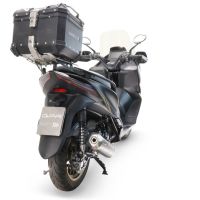 Top case GPR TECH compatible with  Zontes E 350 2023/2024 GPR TECH Top case in aluminum, silver color, including roof rack and specific plate Capacity 35 LT.
