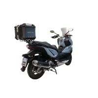 Top case GPR TECH compatible with  Sym ADX 300 2024/2026 e5 Plus GPR TECH Top case in aluminum, black color with specific plate included Capacity 26 LT.