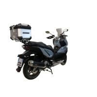 Top case GPR TECH compatible with  Sym ADX 300 2024/2026 e5 Plus GPR TECH Top case in aluminum, silver color with specific plate included Capacity 26 LT.