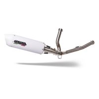 GPR exhaust compatible with Suzuki V-Strom DL650 2012-2016, Albus Ceramic, Homologated legal Mid-full system exhaust, including removable db killer and catalyst  