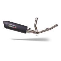 GPR exhaust compatible with Suzuki V-Strom 650 2021-2025, Furore Evo4 Nero, Homologated legal Mid-full system exhaust, including removable db killer and catalyst  