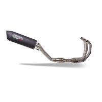 GPR exhaust compatible with Yamaha Tracer 9 2021-2024, Furore Evo4 Nero, Homologated legal full system exhaust, including removable db killer and catalyst 