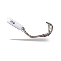 GPR exhaust compatible with Triumph Daytona 660 2023-2025, Albus Ceramic, Homologated legal full system exhaust, including removable db killer 